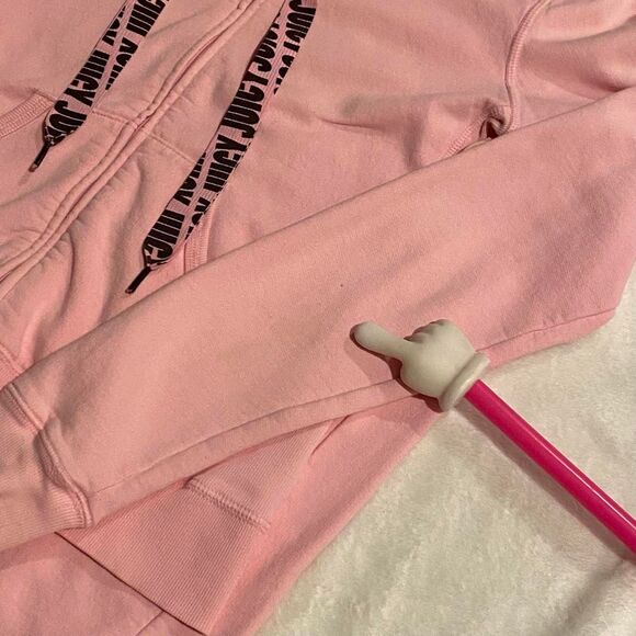 Vintage Juicy Couture Track Suit Pink Black Glitter Fits Size Small - Picture 11 of 16